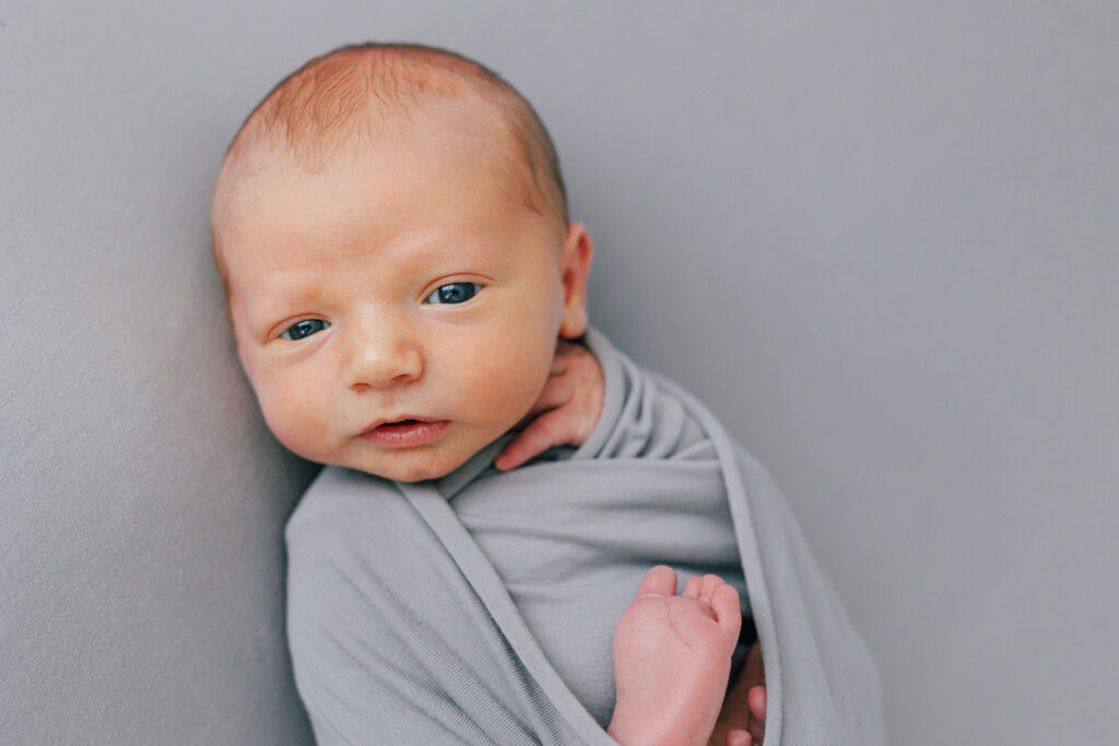 columbus ohio newborn photographer wrapped newborn